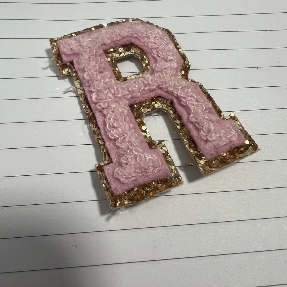 Stoney Clover Lane Chenille Pink Letter R Patch - Picture 5 of 5